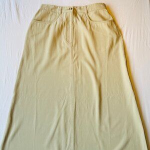 Talbot's Women's 6 Petite Khaki Original‎ Fit Skirt Elastic Waist-GUC